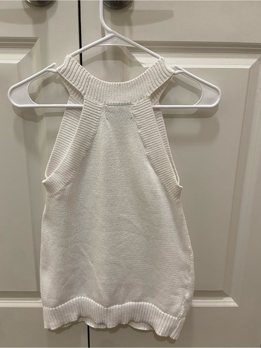 LOFT White Ribbed Halter Tank Top - Picture 6 of 7